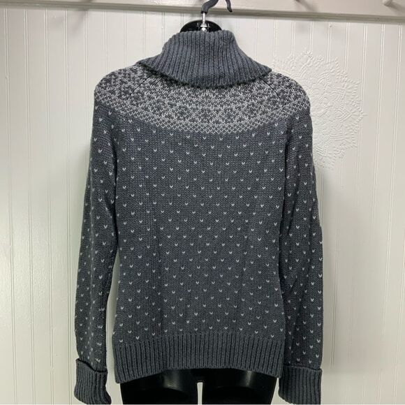 TALBOTS Fair Isle full zip cardigan sweater - Picture 3 of 5